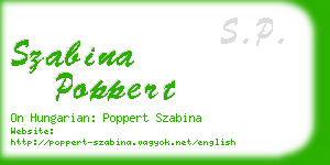 szabina poppert business card